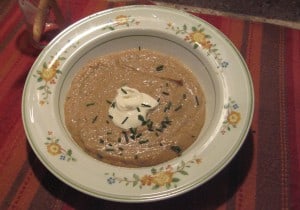 Slow Cooker Lobster Mushroom Soup - Blended