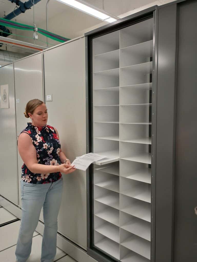 Jessie with new cabinet